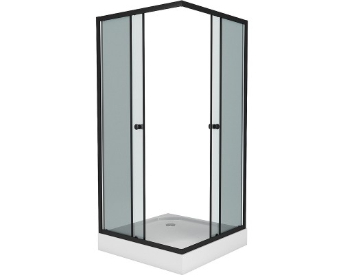 Душевой уголок Niagara Eco 80х80 NG-008-14QT профиль Черный стекло тонированное