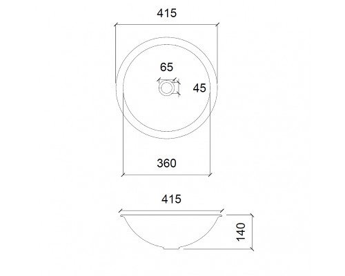 Раковина-чаша Abber Glas 42 AK2302 прозрачная