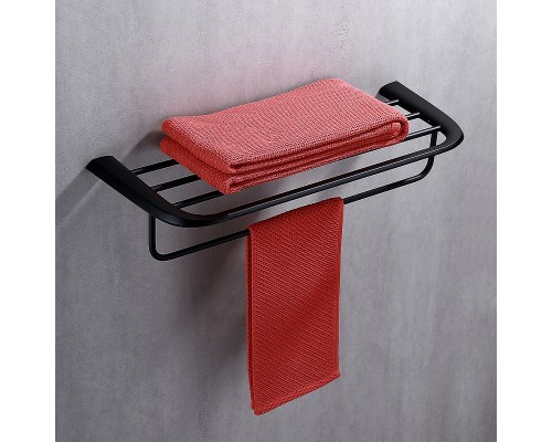 Полка для полотенец Abber Nord AA1554B Черная матовая