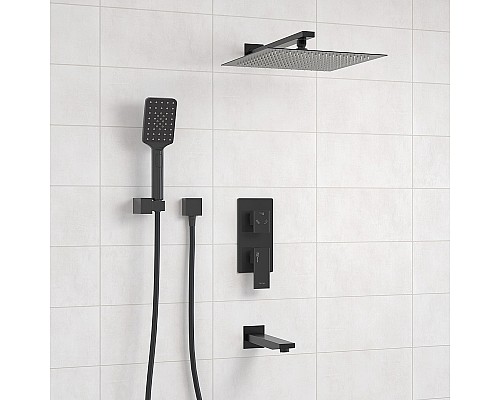 Душевая система WasserKRAFT A172071 Черная матовая