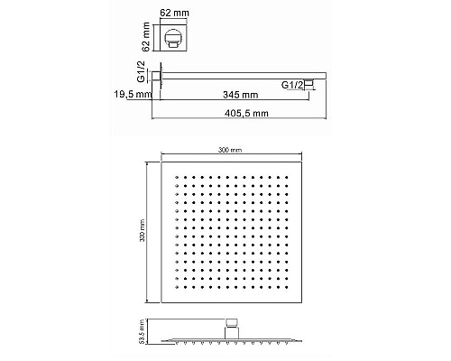 Душевая система WasserKRAFT A172071 Черная матовая