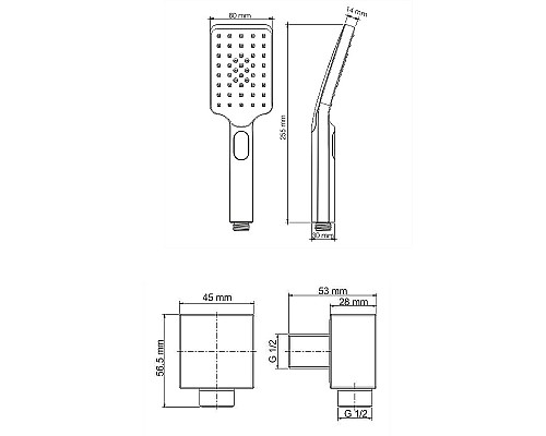 Душевая система WasserKRAFT A172071 Черная матовая