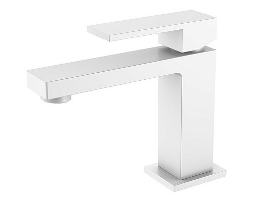 Смеситель для раковины Boheme Qubic 471-MW Белый матовый