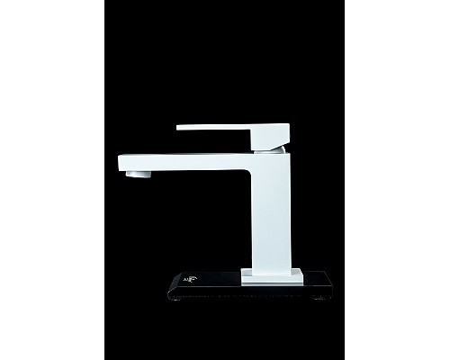 Смеситель для раковины Boheme Qubic 471-MW Белый матовый