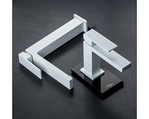 Смеситель для раковины Boheme Qubic 471-MW Белый матовый