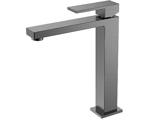 Смеситель для раковины Boheme Qubic 472-GM Оружейная сталь матовая