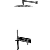 Душевая система Boheme Qubic 474-SGM Оружейная сталь глянцевая