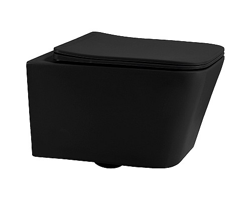 Унитаз Abber Rechteck AC1201MB подвесной Черный матовый с сиденьем Микролифт
