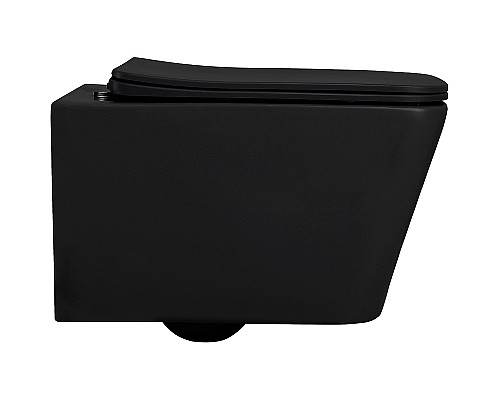 Унитаз Abber Rechteck AC1201MB подвесной Черный матовый с сиденьем Микролифт