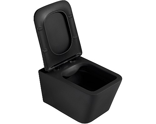 Унитаз Abber Rechteck AC1201MB подвесной Черный матовый с сиденьем Микролифт