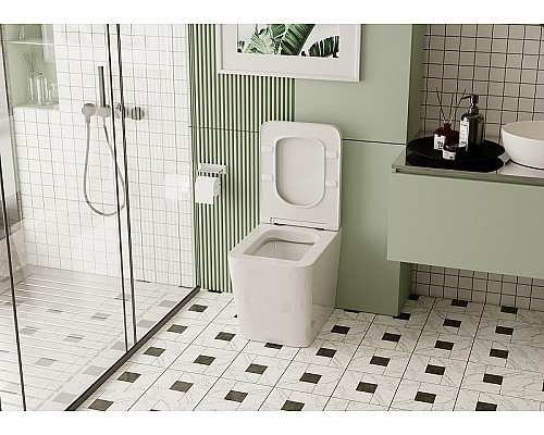 Унитаз Abber Rechteck AC1211 приставной с сиденьем Микролифт