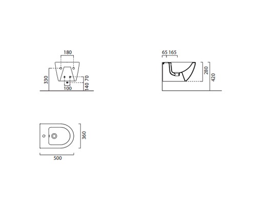Биде GSI Pura 8864111 подвесное Белое