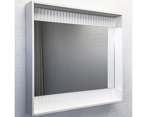 Зеркало Comforty Марсель 90 00-00013685 с подсветкой Белое матовое с бесконтактным выключателем