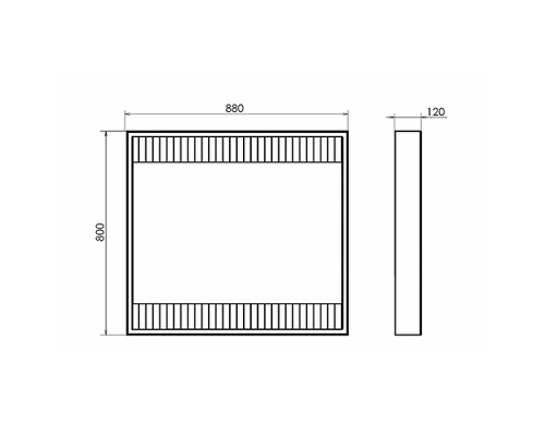 Зеркало Comforty Марсель 90 00-00013685 с подсветкой Белое матовое с бесконтактным выключателем