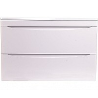 Тумба под раковиной Style Line Бергамо мини 90 Люкс Plus СС-00002364 подвесная Белая антискрейч