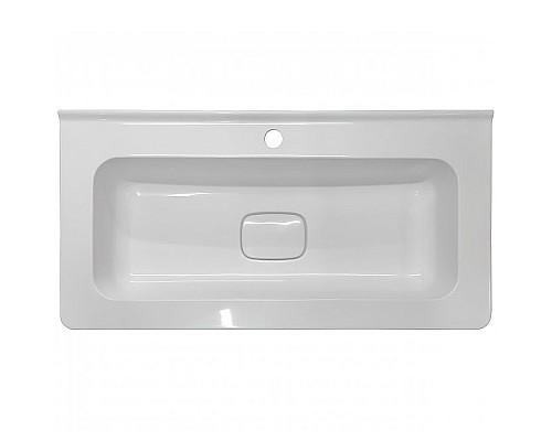 Тумба под раковиной Style Line Бергамо мини 90 Люкс Plus СС-00002364 подвесная Белая антискрейч