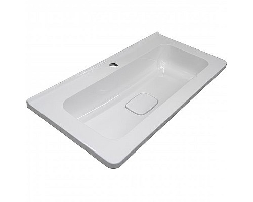 Тумба под раковиной Style Line Бергамо мини 90 Люкс Plus СС-00002364 подвесная Белая антискрейч