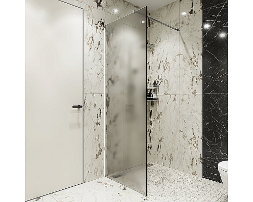 Душевая перегородка STWORKI Берген 80 MV-BE-80-CR-M профиль Хром глянцевый стекло матовое