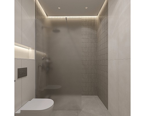 Душевая перегородка STWORKI Берген 110 MV-BE-110-CR-M профиль Хром глянцевый стекло матовое