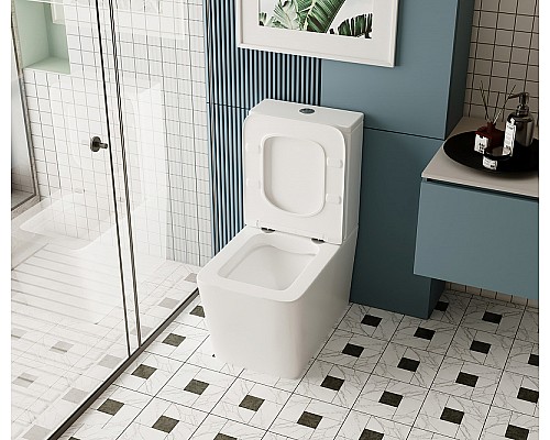 Унитаз компакт Abber Rechteck AC1210 Белый с бачком и сиденьем Микролифт