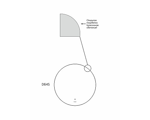 Зеркало Reflection Hoop D645 RF4310HO с подсветкой с бесконтактным выключателем и диммером