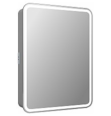 Зеркальный шкаф Reflection Circle 600х800 R RF2108SR с подсветкой Белый матовый
