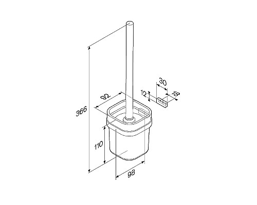 Ершик для унитаза AM.PM Func A8F33300 Хром