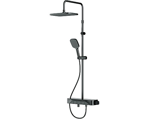 Душевая система AM.PM Func F078F322 с термостатом Черная матовая