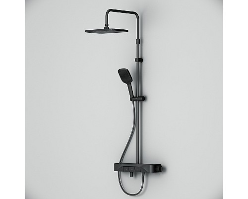 Душевая система AM.PM Func F078F322 с термостатом Черная матовая
