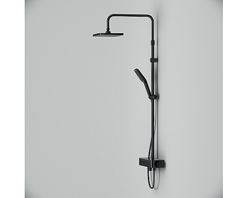 Душевая система AM.PM Func F078F322 с термостатом Черная матовая