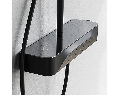 Душевая система AM.PM Func F078F322 с термостатом Черная матовая