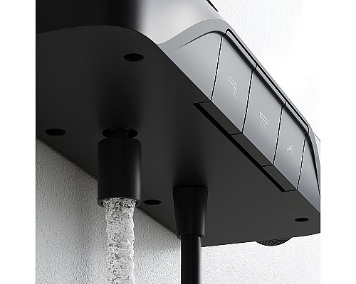 Душевая система AM.PM Func F078F322 с термостатом Черная матовая