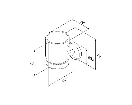 Стакан для зубных щеток AM.PM X-Joy A85A34322 Черный матовый