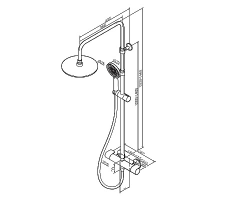 Душевая система AM.PM X-Joy F0785A400 с термостатом Хром