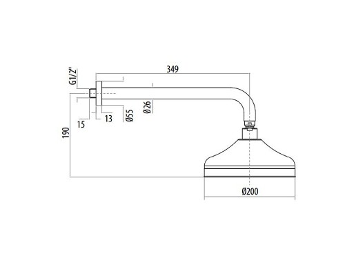 Верхний душ Gattoni Programma Doccia SFPCL20V0br Бронза