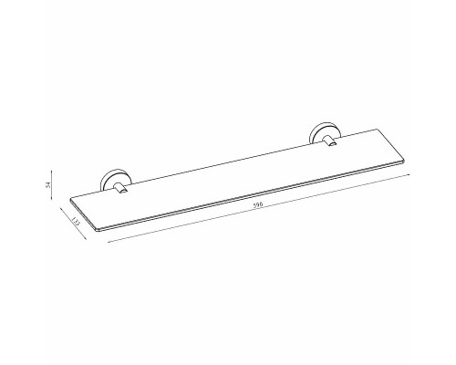 Стеклянная полка Damixa Scandi Pro HASP34700 Хром