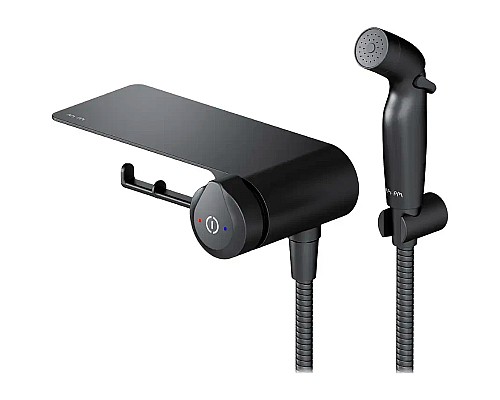 Гигиенический душ со смесителем AM.PM X-Joy TouchReel F0H85A822 Черный матовый