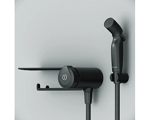 Гигиенический душ со смесителем AM.PM X-Joy TouchReel F0H85A822 Черный матовый