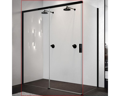 Душевая дверь Novellini Opera 120 L OPEPH119S-1H профиль Черный матовый стекло прозрачное