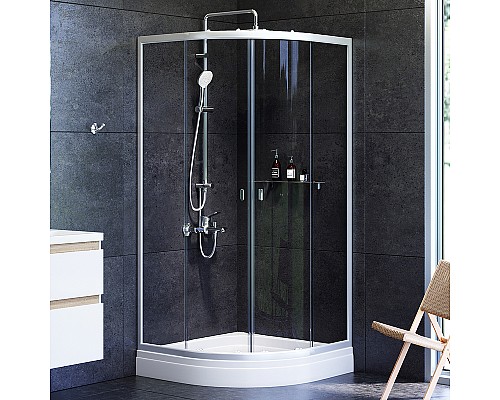 Душевой уголок AM.PM X-Joy Twin Slide 90х90 W88G-205-090MT64 профиль Хром матовый стекло прозрачное
