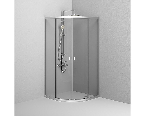 Душевой уголок AM.PM X-Joy Twin Slide 90х90 W88G-205-090MT64 профиль Хром матовый стекло прозрачное