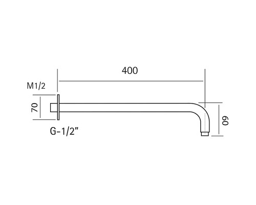 Кронштейн для верхнего душа Cisal Xion DS013531D1 Нержавеющая сталь