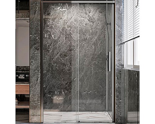 Душевая дверь Veconi Premium Trento PTD-40GR 130 PTD40-GR-130-01-C4 профиль Брашированный графит стекло прозрачное