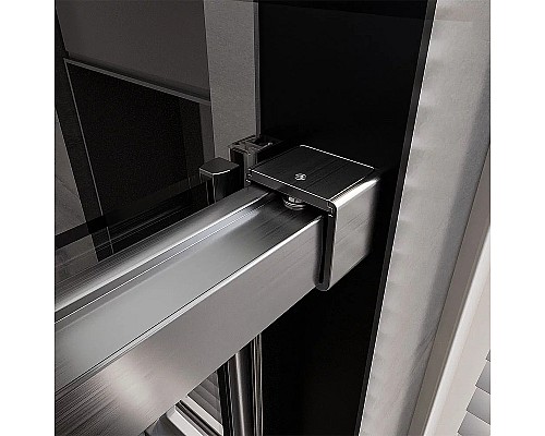 Душевая дверь Veconi Premium Trento PTD-40GR 130 PTD40-GR-130-01-C4 профиль Брашированный графит стекло прозрачное