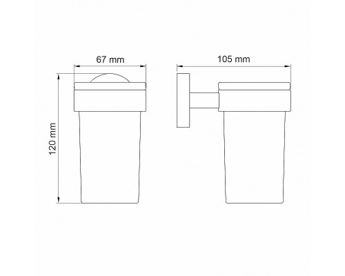 Стакан для зубных щеток WasserKRAFT Asphe K-77728 Розовое золото