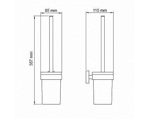 Ершик для туалета WasserKRAFT Asphe K-77727 Розовое золото