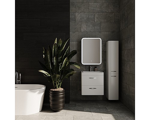 Зеркальный шкаф Style Line Каре 50 L СС-00002372 с подсветкой Белый