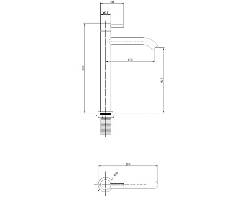 Смеситель для раковины Abber Wasser Kreis AF8111RG Розовое золото