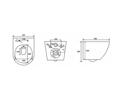 Унитаз Abber Bequem AC1101MBE подвесной Бежевый матовый с сиденьем Микролифт