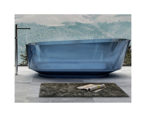 Ванна из полиэфирной смолы Abber Kristall 170х80 AT9706Saphir Синяя без гидромассажа